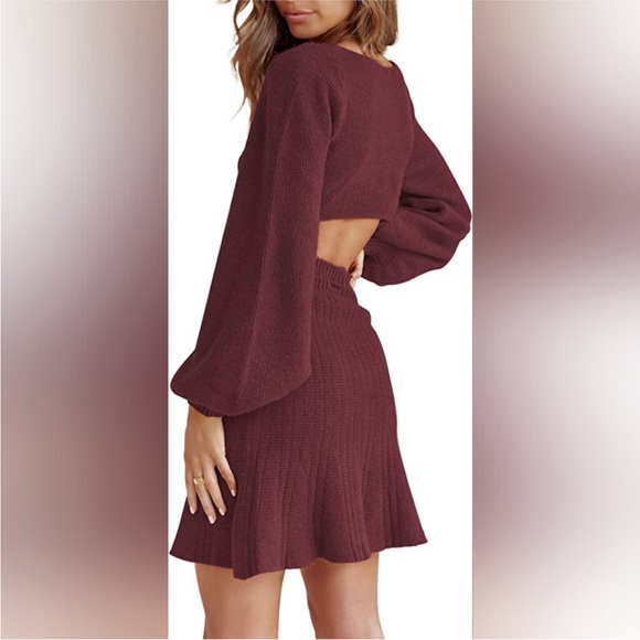 Thanth - Backless Sweater Dress - Picture 5 of 8